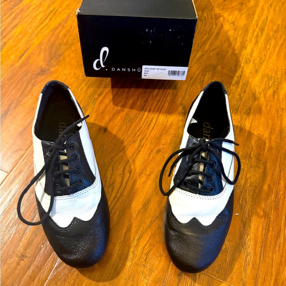 Danshuz Black and White Dance Shoes